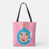 Abstraktes Boom-Gesicht Tasche (Rückseite)