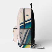 Abstraktes Boot im Blue Backpack Bedruckter Rucksack (Rechts)
