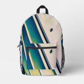 Abstraktes Boot im Blue Backpack Bedruckter Rucksack (Vorderseite)