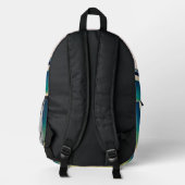Abstraktes Boot im Blue Backpack Bedruckter Rucksack (Rückseite)