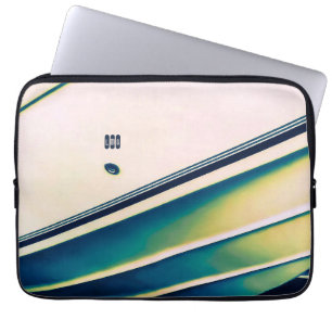 Abstraktes Boot in Blau Elektronik-Tasche Laptopschutzhülle