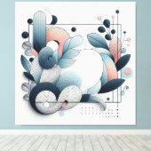 Abstraktes botanisches Kunstwerk Leinwanddruck (Insitu (Holzboden))