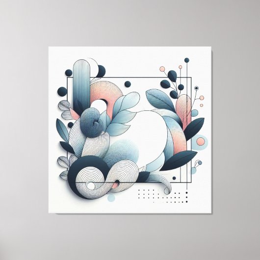 Abstraktes botanisches Kunstwerk Leinwanddruck (Vorderseite)