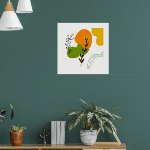 Abstraktes botanisches Leaf Poster
