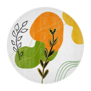Abstraktes botanisches Leaf Schneidebrett