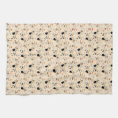 Abstraktes botanisches Muster mit Minimalistischen Geschirrtuch (Horizontal)