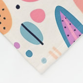Abstraktes botanisches Muster Pastel BOHO Chic Fleecedecke (Ecke)