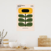 Abstraktes Botanisches Poster, Moderner Floraldruc Poster (Küche)