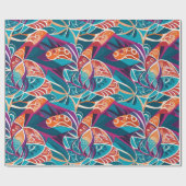 Abstraktes botanisches tropisches Geschenk für Des Geschenkpapier (Flach)