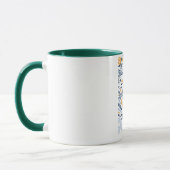Abstraktes botanisches und tierisches Wandgemälde Tasse (Links)