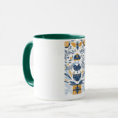 Abstraktes botanisches und tierisches Wandgemälde Tasse (Vorderseite Links)