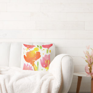 Abstraktes Bouquet mit gemischten Blume 4 Kissen