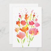 Abstraktes Bouquet mit gemischten Blume Mitteilungskarte (Vorne/Hinten)