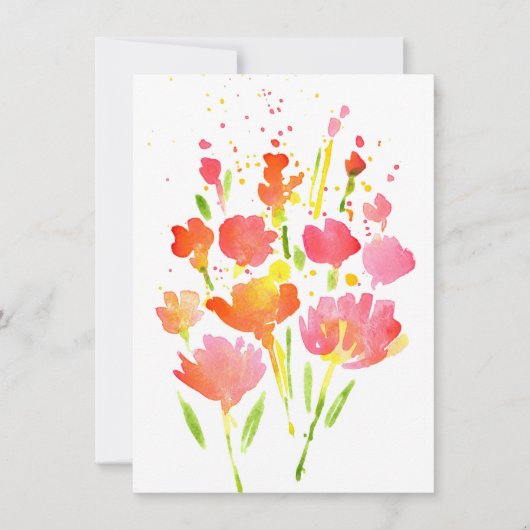 Abstraktes Bouquet mit gemischten Blume Mitteilungskarte (Vorderseite)