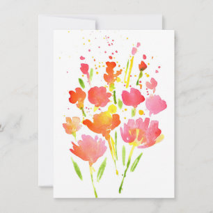 Abstraktes Bouquet mit gemischten Blume Mitteilungskarte