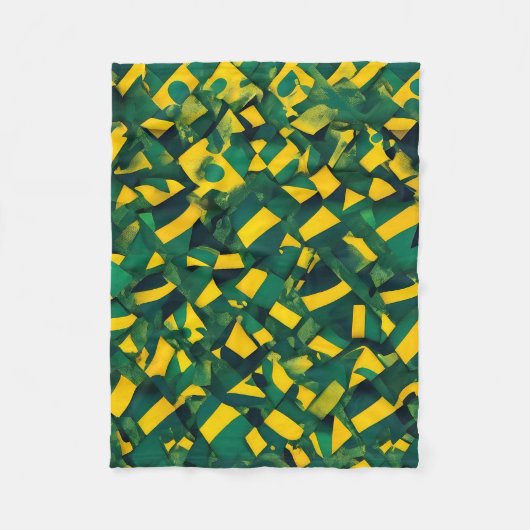 Abstraktes brasilianisches Muster Fleecedecke (Vorderseite)