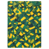 Abstraktes brasilianisches Muster Klemmbrett (Rückseite)