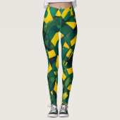 Abstraktes brasilianisches Muster Leggings (Vorderseite)