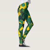 Abstraktes brasilianisches Muster Leggings (Rechts)