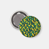 Abstraktes brasilianisches Muster Magnet (Vorderseite/Rückseite)