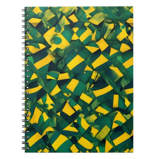 Abstraktes brasilianisches Muster Notizblock (Vorderseite)