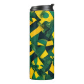 Abstraktes brasilianisches Muster Thermosbecher (Nach links gedreht)