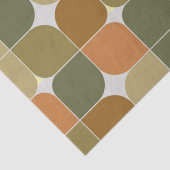 Abstraktes braune Orangenmuster aus dem Mittelalte Seidenpapier (Detail)