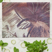 Abstraktes braunes Blumendesign 1 Handtuch (Gefaltet)