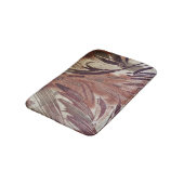 Abstraktes braunes Blumendesign 2 Badematte (Schrägansicht)