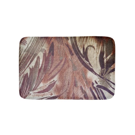 Abstraktes braunes Blumendesign 2 Badematte (Vorderseite)
