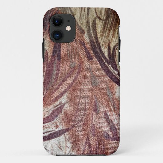 Abstraktes braunes Blumendesign 2 Case-Mate iPhone Hülle (Rückseite)