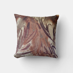 Abstraktes braunes Blumendesign 2 Kissen