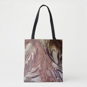 Abstraktes braunes Blumendesign 2 Tasche