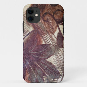 Abstraktes braunes florales Design 1 iPhone 11 Hülle