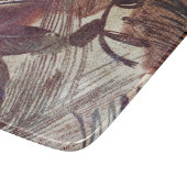 Abstraktes braunes florales Design 1 Schneidebrett (Ecke)