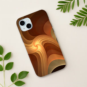 Abstraktes braunes Fraktal iPhone 15 Mini Hülle
