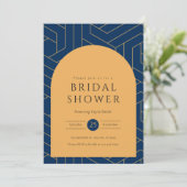 Abstraktes Brautparty Einladung (Stehend Vorderseite)