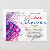 Abstraktes  Brautparty Einladung (Vorne/Hinten)