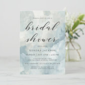 Abstraktes Brautparty für Pinselstriche Einladung (Stehend Vorderseite)