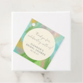 Abstraktes Brautparty für Wasserfarben Vielen Dank Geschenkanhänger (Beispiel)