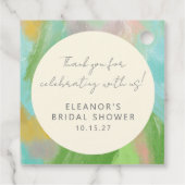 Abstraktes Brautparty für Wasserfarben Vielen Dank Geschenkanhänger (Rückseite)