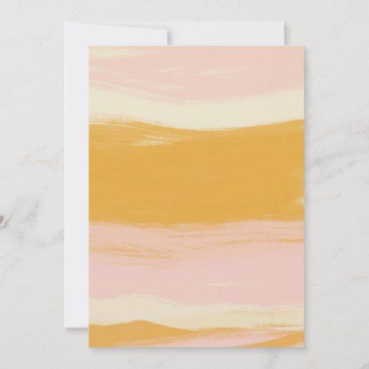 Abstraktes Brautparty in Rosa und Orange Einladung (Rückseite)