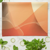 Abstraktes Brown und orange Muster Küchentuch (Gefaltet)