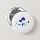 Abstraktes Brustschwimmen 1 Button (Vorne & Hinten)
