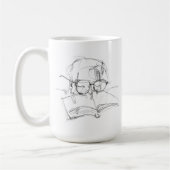 Abstraktes Buchüberlaufportrait Kaffeetasse (Links)