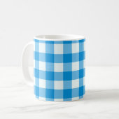 Abstraktes Büffel in Blau und Weiß Kaffeetasse (Vorderseite Links)