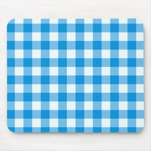 Abstraktes Büffel in Blau und Weiß Mousepad (Vorne)