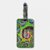 Abstraktes Bullaugen-Muster Gepäckanhänger (Rückseite vertikal)