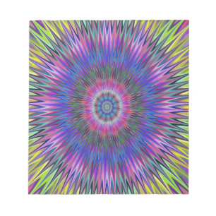 Abstraktes Bulls-eye-Muster Notizblock