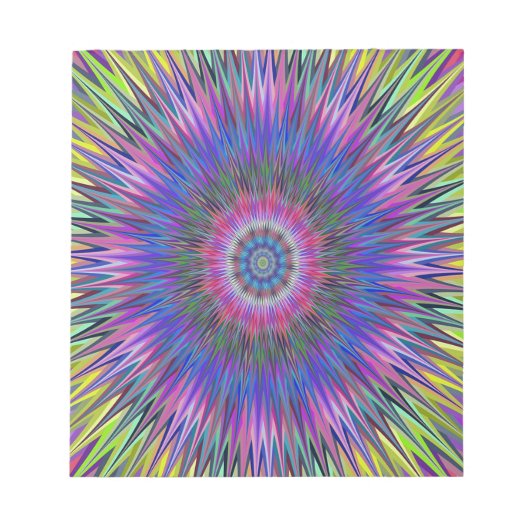 Abstraktes Bulls-eye-Muster Notizblock (Vorderseite)